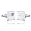 Fashionable Men's French Shirt With Personalised Diamond Cufflinks