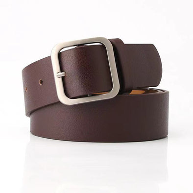 35cm Wide New Retro Alloy Square Buckle Belt