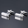 Fashionable Men's French Cufflinks Laser Metal