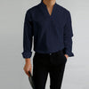 Stand Collar Solid Color Regular Men's Shirt Four Seasons Universal