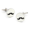 Metal Copper Round Black Beard Cuff Links