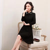 Spring Korean Style Suit Collar Dress High-End White-Collar Professional Formal Wear Women