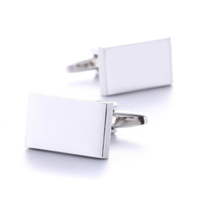 Plain Metal Rectangular Cufflinks High Quality Cufflinks