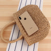 Hand-Woven Bags, A New Korean Vversion Of Handmade Straw Woven Bags, Holiday Beach Woven Handbags, Leisure