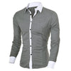 Mens Casual Long Sleeve Slim Fit Shirts