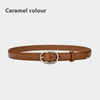 Women's Winter Jeans Strap Pant Belt Decoration Thin Belt Cowhide Black South Korea Simple