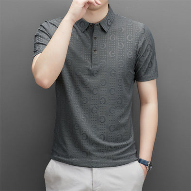 Polo Shirt Men's Summer Middle-aged Lapel Fashion Casual