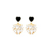 Silver Needle Love Heart Stud Earrings Fashionable And Exquisite