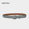 Women's Winter Jeans Strap Pant Belt Decoration Thin Belt Cowhide Black South Korea Simple