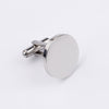 Titanium steel mirror shiny round cufflinks