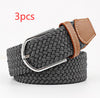 Women's Canvas Belt Student Pants Casual Stretch Braided Needle Buckle