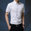 Men's Casual Short Sleeve Plaid Shirt