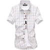 Cotton Mens Button Collar Short Sleeve Shirts