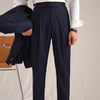 Retro Casual Business Non-ironing Mid-waist Wool Suit Pants