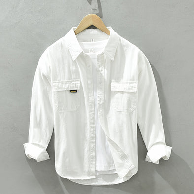 Cotton Long-sleeved Shirt Trendy Workwear Men's Width