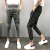 Striped Casual Slim Fit Spring And Autumn Ankle-length Pants Slimming