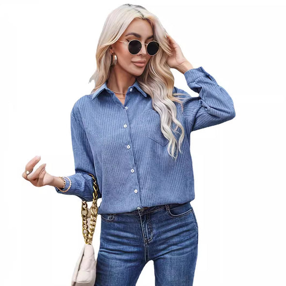 Women's Casual Loose Long Sleeve Shirt Top