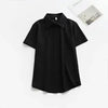 Black Shirt Female Autumn Winter Plus Cotton Harbor Wind Design Sense