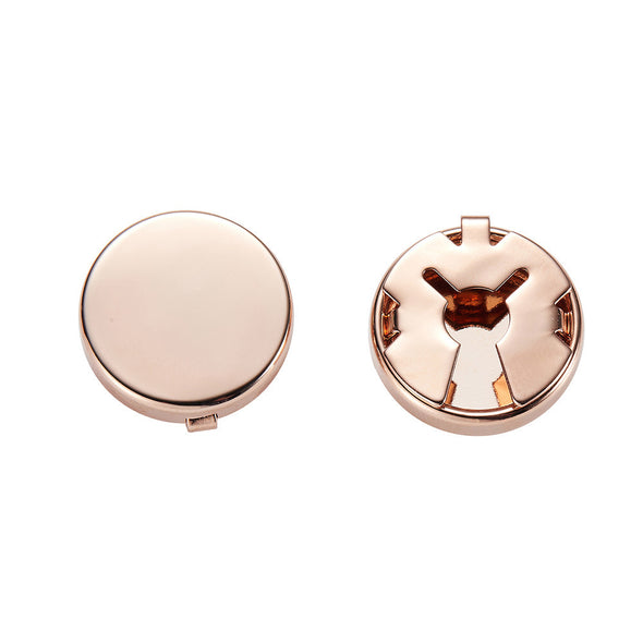 Elegant Round Men's Shirt With Gold And Silver Four-Color Cufflinks