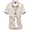 Cotton Mens Button Collar Short Sleeve Shirts