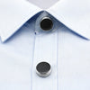 [Illegal Button] Men's Round Carbon Fiber Cufflink