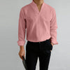 Stand Collar Solid Color Regular Men's Shirt Four Seasons Universal