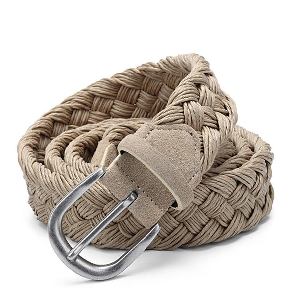 Suede Woven Belt 6 Colors Neutral Wax Rope Cotton String Woven Leather Belt