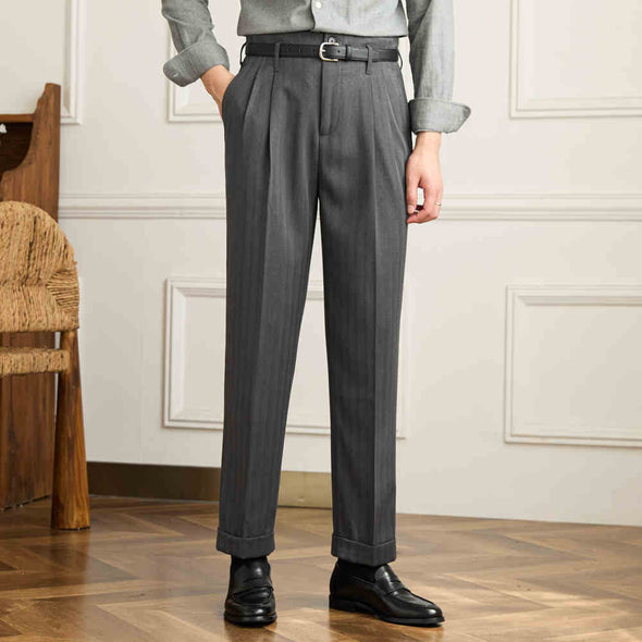 Retro Gentry Italian Straight-leg Trousers Men