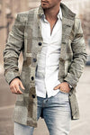 Men's Woolen Stand Collar Mid-length Trench Coat