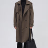 Double Breasted Simple Trench Coat Men's Belt