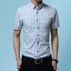 Men's Casual Short Sleeve Plaid Shirt