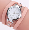 Women's Circle Bracelet Watch PU Strap Simple Alloy Small Dial Women's WatchM