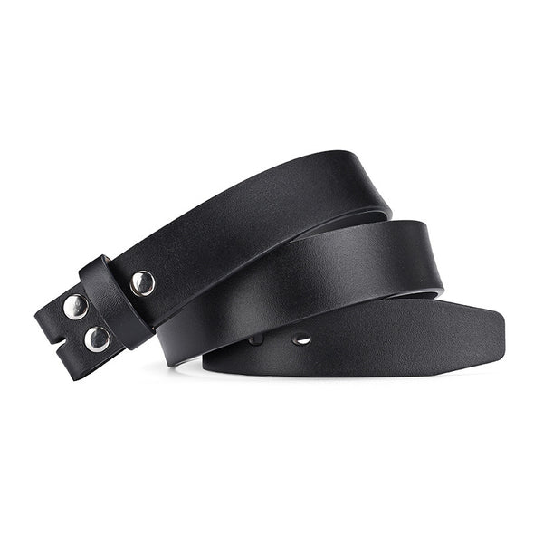 Classic Business Men Headless Snap Fastener Leather Belt