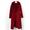 Autumn And Winter New Wool Overcoat Double-faced Woolen Goods Long Belt Slim Fit