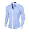 Mens Casual Long Sleeve Slim Fit Shirts