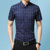 Men's Casual Short Sleeve Plaid Shirt