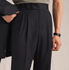 Retro Casual Business Non-ironing Mid-waist Wool Suit Pants