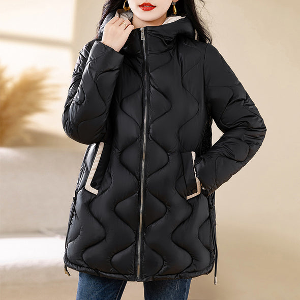 Winter Disposable Cotton-padded Coat For Women Padded Down Jacket Korean Style Mid-length Warm Jacket For Women