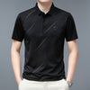 Lapel Ice Silk Polo Shirt Men's Business Plus Size