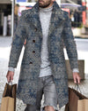 Men's Woolen Stand Collar Mid-length Trench Coat