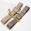 Three Button Waist Belt With Personalized Decorative Needle Buckle