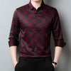 Fashion Personality Plaid Top Men's Lapel Long Shirt