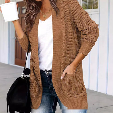 Women Knitwear Slim-fit Commute Cardigan Jacket