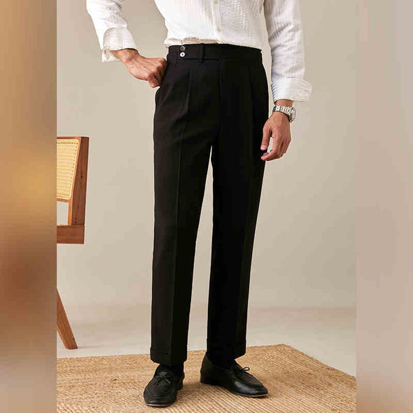 New Men's Belt Skinny Casual Suit Pants