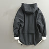 Spring And Autumn Japanese-style Retro Short Windproof Hood Wide Version Outdoor Jacket Coat Men