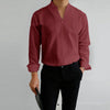 Stand Collar Solid Color Regular Men's Shirt Four Seasons Universal