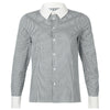 Women's Striped Lapel Shirt Blouse For Commuting