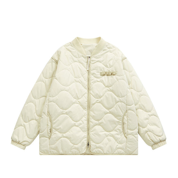 Japanese Loose Rhombus Quilted Intercotton Baseball Cotton-padded Jacket