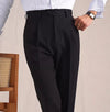 Neapolitan Mesh Wool Breathable Straight Loose Suit Pants